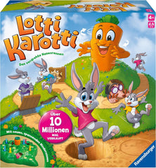 Børnespil Ravensburger 22343 - Lotti Karotti - Racing spil for 2 til 4 spillere, spil for børn fra 4 år - Fødselsdagsgaver