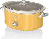 Swan Retro SF17031YELNEW Slow Cooker 6.5 litri, 320W Slow Cooker Naty Shop Galben