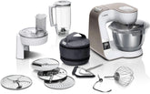 Foodprocessor Bosch Series 4 MUM5X720, integreret vægt, skål i rustfrit stål 3,9L, røremaskine 1,25L, 1000W Tilbehør Mad og amning Bebe Naty Shop Integreret vægt Hvid 2 tilbehør