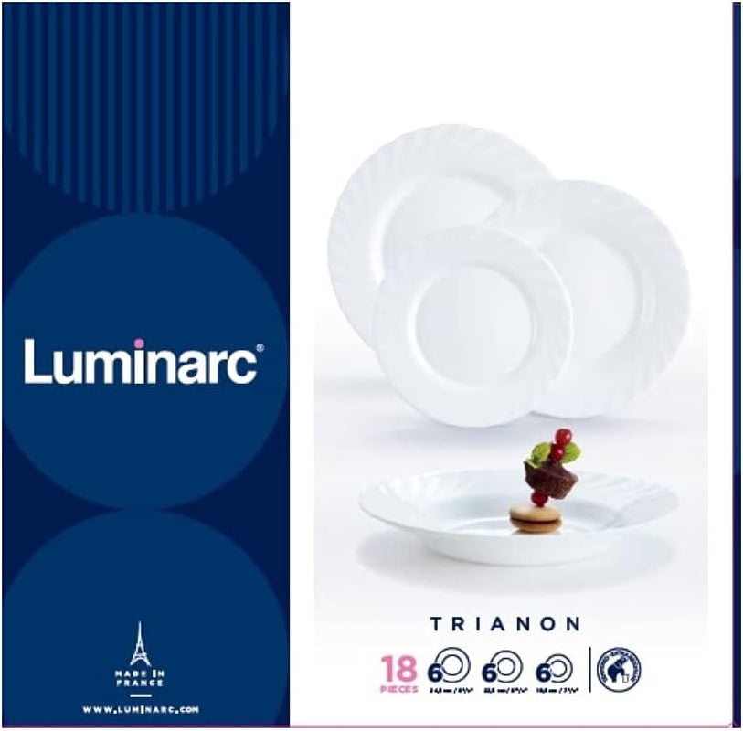 Serviciu de masă, alb, 18 bucăți, 00116