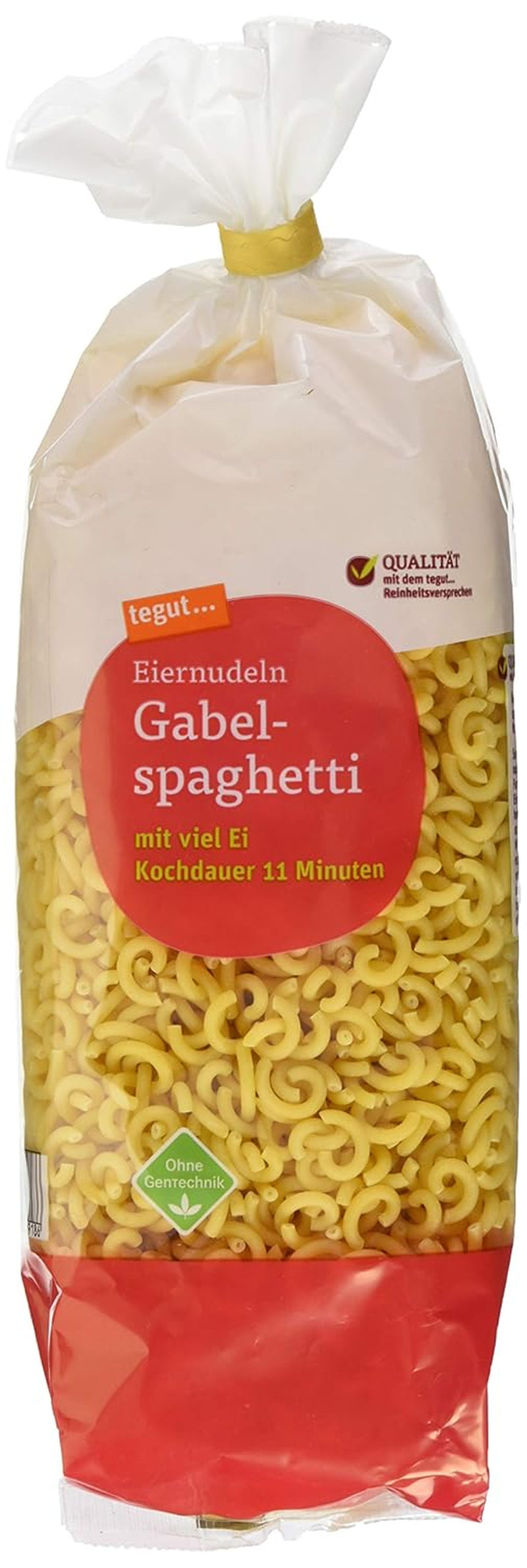 tegut... Nudler med æg og gaffelformet spaghetti, 1 x 500 g