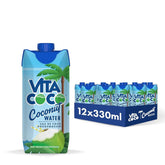 Vita Coco Pure Coconut Water 12 X 330 ml, naturlig fugtighedscreme med elektrolytter, glutenfri, fuld af C-vitamin og kalium Ikke-alkoholiske drikke Naty Shop