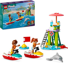 LEGO Friends livredder observationstårn med jetski, børnelegetøj, gaveidé til piger og drenge fra 5 år med 2 figurer og delfin, jetski legetøj 42623 Byggesæt Besuche den LEGO-Store Standard titel