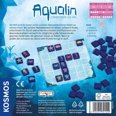 KOSMOS 691554 Aqualin - Swarm Tactics for Two, Two Player Game, Brætspil for præcis 2 spillere i alderen 10+, Strategispil