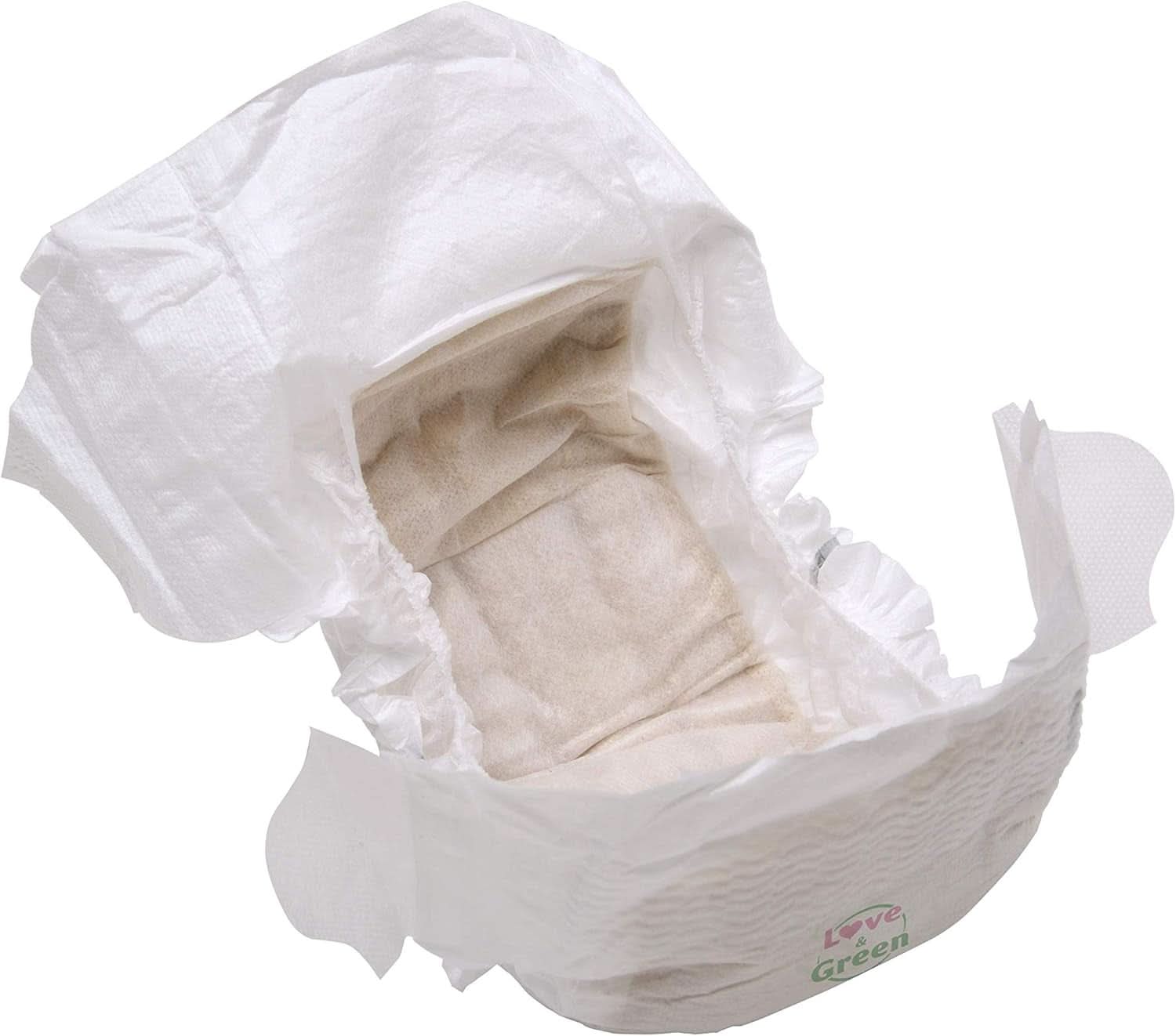 Love Green Nature, scutece ecologice nealbite, fara clor, diverse marimi Mama si Copilul Naty Shop