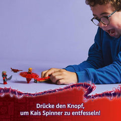 LEGO NINJAGO Kais Drage Spinjitzu Spinner - Action Ninja Legetøj med 2 Minifigurer - Lille legesæt til børn - Gaveidé til drenge og piger fra 6 år og opefter 71823 Byggesæt Besuche den LEGO-Store