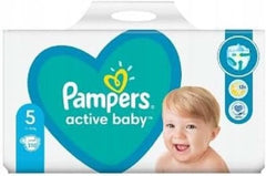 Scutece Pampers mărimea 5 (11-16 kg), scutece Active Baby, 110 bucăți, protecție împotriva scurgerilor toată ziua Mama si Copilul Naty Shop