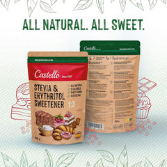 Stevia + Erythritol 1:3 sødemiddel, 1G = 3G sukker, 850 gram sødemidler Naty Shop