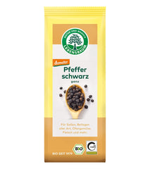 Lebensbaum Schwarzer Pfeffer, fruchtig scharfer Genuss, Bio-Pfeffer für Sossen, Beilagen aller Art, Ofengemüse & Fleisch, ganz, 50 g