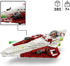 LEGO Star Wars Jedi Starfighter Obi-Wan Kenobi, Bygbart legetøj med Taun We, Droid Figur og Lyssværd, Attack of the Clones Set 75333 Byggesæt Besuche den LEGO-Store