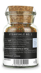 Ankerkraut Steaksalz No. 1, das perfekte Finisher- und Steakhouse-Salz, 80g i Korkenglas