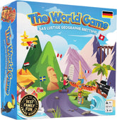 World Game - Sjovt geografi-brætspil - World Learning-spil for børn og voksne - Fed gaveidé til teenagere - Tysk