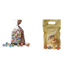 Sortiment Lindt Chokolade LINDOR | 1371 g, Klassisk | ca. 80 kugler chokolade (mælk, hvid, mørk 60%, hasselnød) | Bulkpakke, 1 kg
