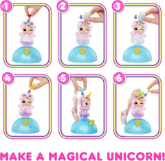 LOL Surprise! Unicorns Tots - Include 1 păpușă cu corp transparent și efect de lampă lava, ambalaj blindat, 8 păpuși de colecție, cu 2 amestecuri colorate, pentru copii cu vârsta de 4 ani și peste