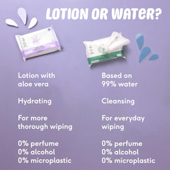 Naïf plastfri babyservietter 54 stykker (1 pakke x 54 stykker) - til babys bund, krop og ansigt - naturlige ingredienser