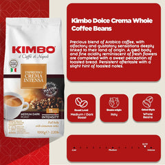Espresso Crema Intesa, 6 boabe de cafea x 1 kg, amestec corpolent și intens, intensitate 11/13, prăjire medie, 6 pachete a câte 1 kg