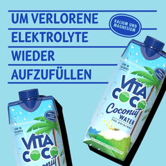 Vita Coco Pure Coconut Water 12 X 330 ml, hidratant natural cu electroliți, fără gluten, plin de vitamina C și potasiu Bauturi fara alcool Naty Shop