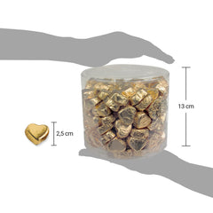 Günthart 150 stykker gyldne chokoladehjerter med nougatfyld, rensdyr | Rudolph den Røde - Nougatcreme | Gyldne chokoladehjerter | Konkurrence | Gyldne chokoladehjerter | jul (1,2 kg)