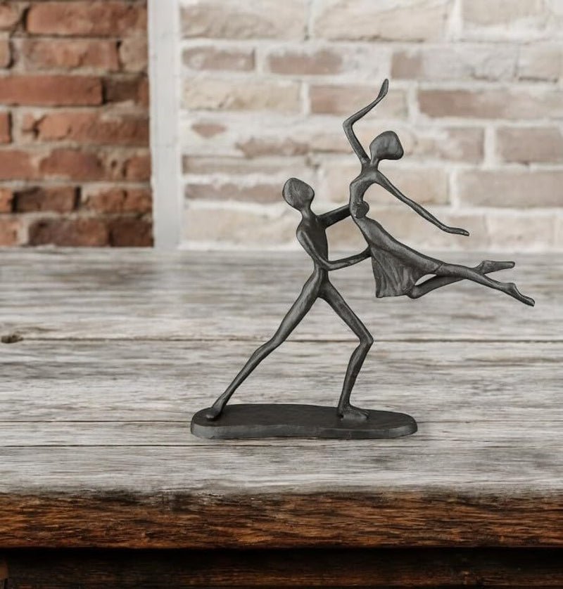 Casablanca Deco Sculptură Figura Statuie cuplu dansator - Fier Culoare: maro Înălțime 17,5 cm Lățime 20 cm Motiv cuplu - decor, artă, cadou, living Statuete si sculpturi Naty Shop
