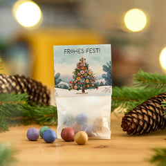 10 X Blumenmurmeln "Frohes Fest" | Kleines Geschenk & Nachhaltiges Mitgebsel Zu Weihnachten | Saatbomben Fßr Kollegen, Gäste & Kinder | Kleinigkeit Zum Advent, Adventskalender-Fßllung Oder Nikolaus