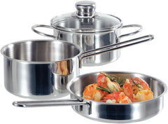 Fissler Häppchen / Cratiță din oțel inoxidabil (Ø 16Cm - 0.5 litri ) Mini cratiță neacoperită, ideală pentru gustări mici - Inducție, argintiu Oale si Tigai Naty Shop