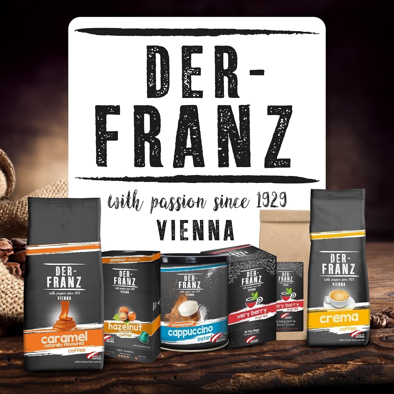 Der-Franz Espresso Organic Coffee, Intensitate 5/5, Arabica și Robusta organice, boabe întregi Cafea Naty Shop