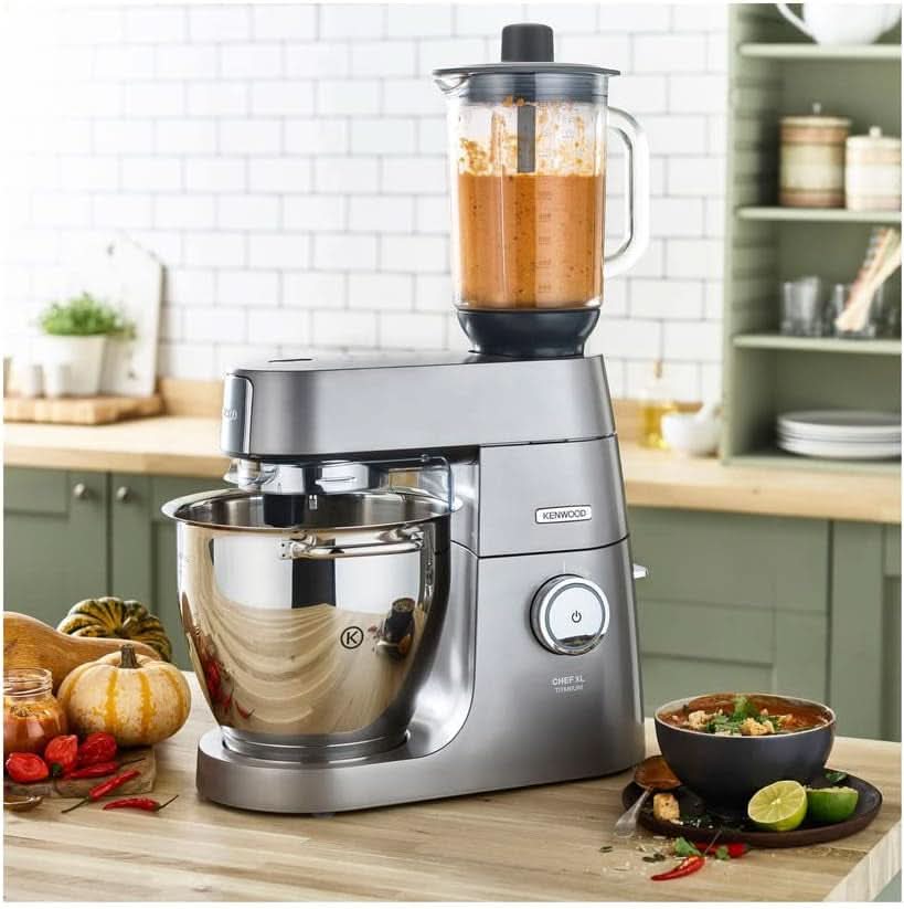 Procesor de alimente Kenwood Chef KVC3110S, bol de amestecare din oțel inoxidabil de 4,6 L Mama si Copilul Naty Shop