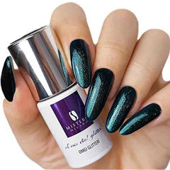 Mistero Milano UV Glitter Neglelak - LED Neglelak - Glitter Hybrid - Fuld dækning - 7ml Into the Dark Night
