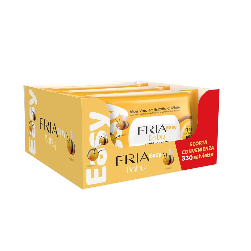 Lette babyvådservietter med aloe vera og honningekstrakt Hudfugtighedscreme, dermatologisk testet, pakke med 330 servietter