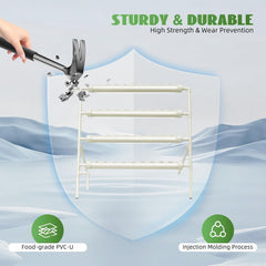 Hydroponic System, Tower Hydroponic Grow Kit, 4-trins plantestander med 36 plantehuller, jordfri plantedyrkningssystemer til have, kontor og andre indendørs og udendørs rum