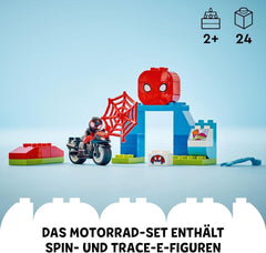 LEGO DUPLO Marvel Spins Motorcykeleventyr, Fantasy-legesæt til tv-serien Spidey og hans supervenner, pædagogisk legetøj at bygge og genopbygge til børn fra 2 år og derover 10424 Byggesæt Besuche den LEGO-Store