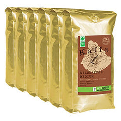 Cafea sălbatică organică, boabe medii, 1000g, pachet de 6