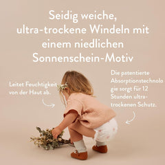 Babybleer, størrelse 3M (4-8 kg) - 1 pose med 28 - Ingen skadelige stoffer, miljøvenlig, højabsorberende, velegnet til natbrug, ultratynde og bløde - Fremstillet i Danmark