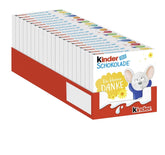 Kinder Chokolade (20 x 50 g) - Valentinsdagsgave til ham og hende, karneval og fastelavnsslik - Fyldte mælkechokoladebarer - 20 pakker med 4 individuelle barer hver