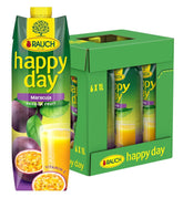 Rauch Happy Day Maracuja | Med en masse C-vitamin | Eksotisk magi og intens aroma | 6X 1 liter, Tetra Prisma Alkoholfri drikkevarer Naty Shop