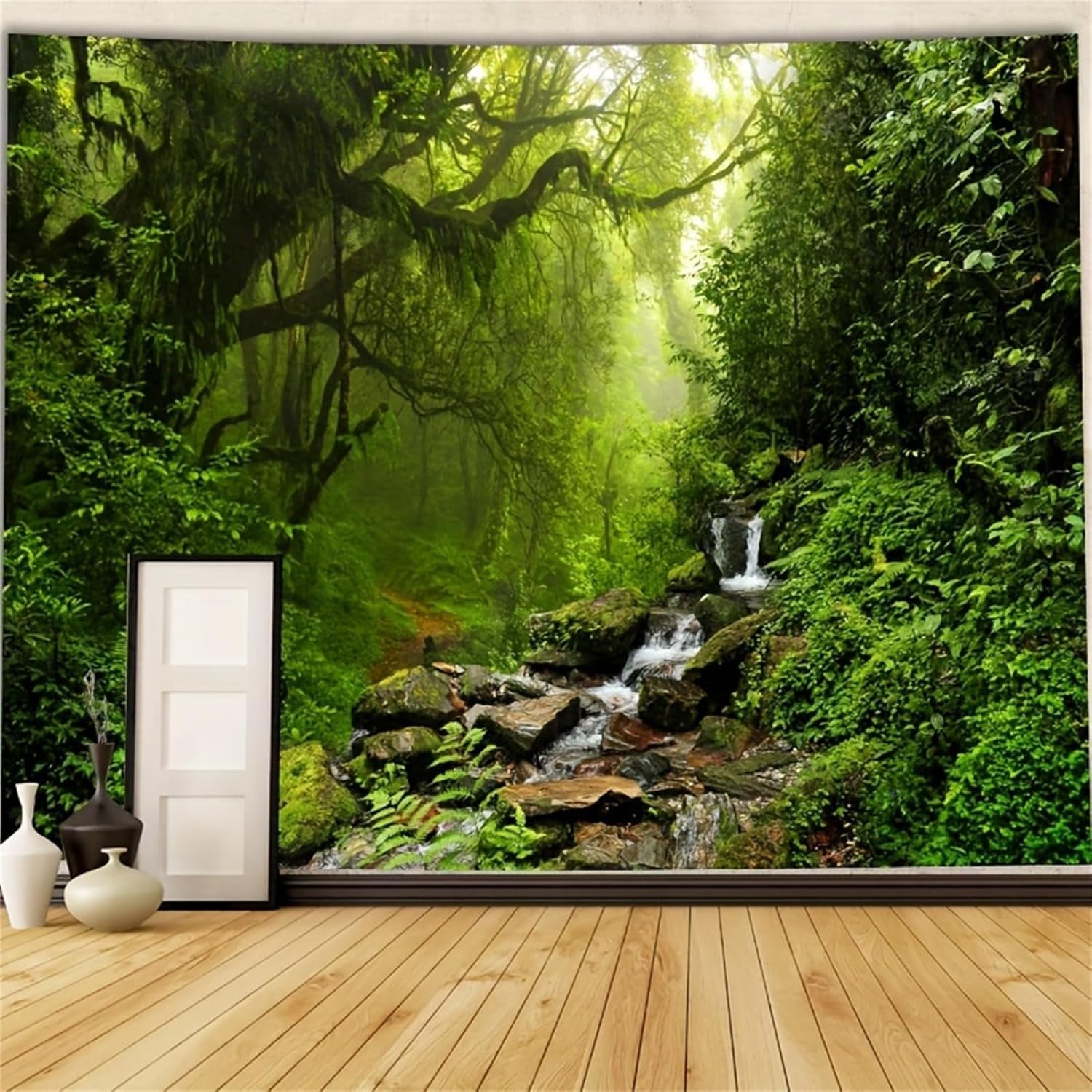 Covor tapiserie padure panza copac cascada ceata Casa - Accesorii si Decoratiuni Naty Shop