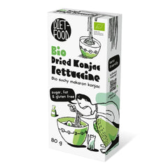 Fettuccine Konjac Shirataki Organic 80g - Lavt kalorieindhold og lavt kulhydrat, glutenfri, lavt kulhydrat, velegnet til keto diæter, med tapiokamel