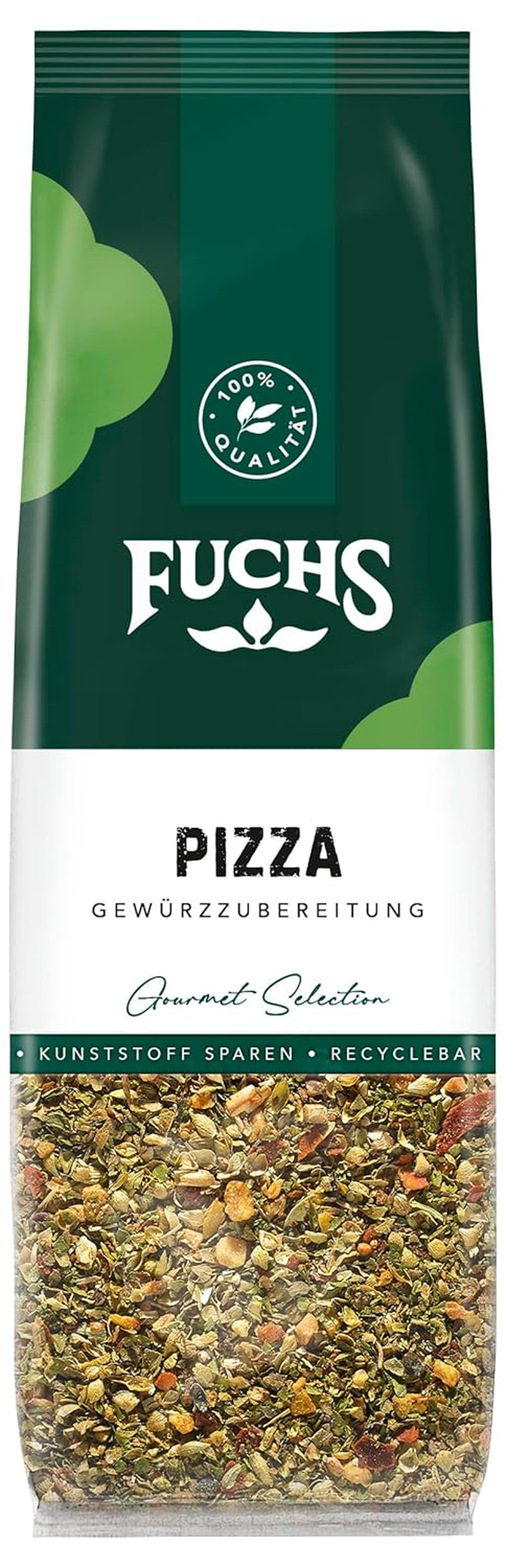 Fuchs Gewürze - Pizza Gewürzzubereitung i genanvendelig Nachfüllbeutel, Gewürzmischung mit Italianen Kräutern, ideel til Bruschetta - 30 g