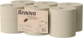 Hârtie igienică Renova Jumbo Love&Action, 12 role premium, 90 M, hârtie kraft, 2 straturi, certificată FSC & Ecolabel