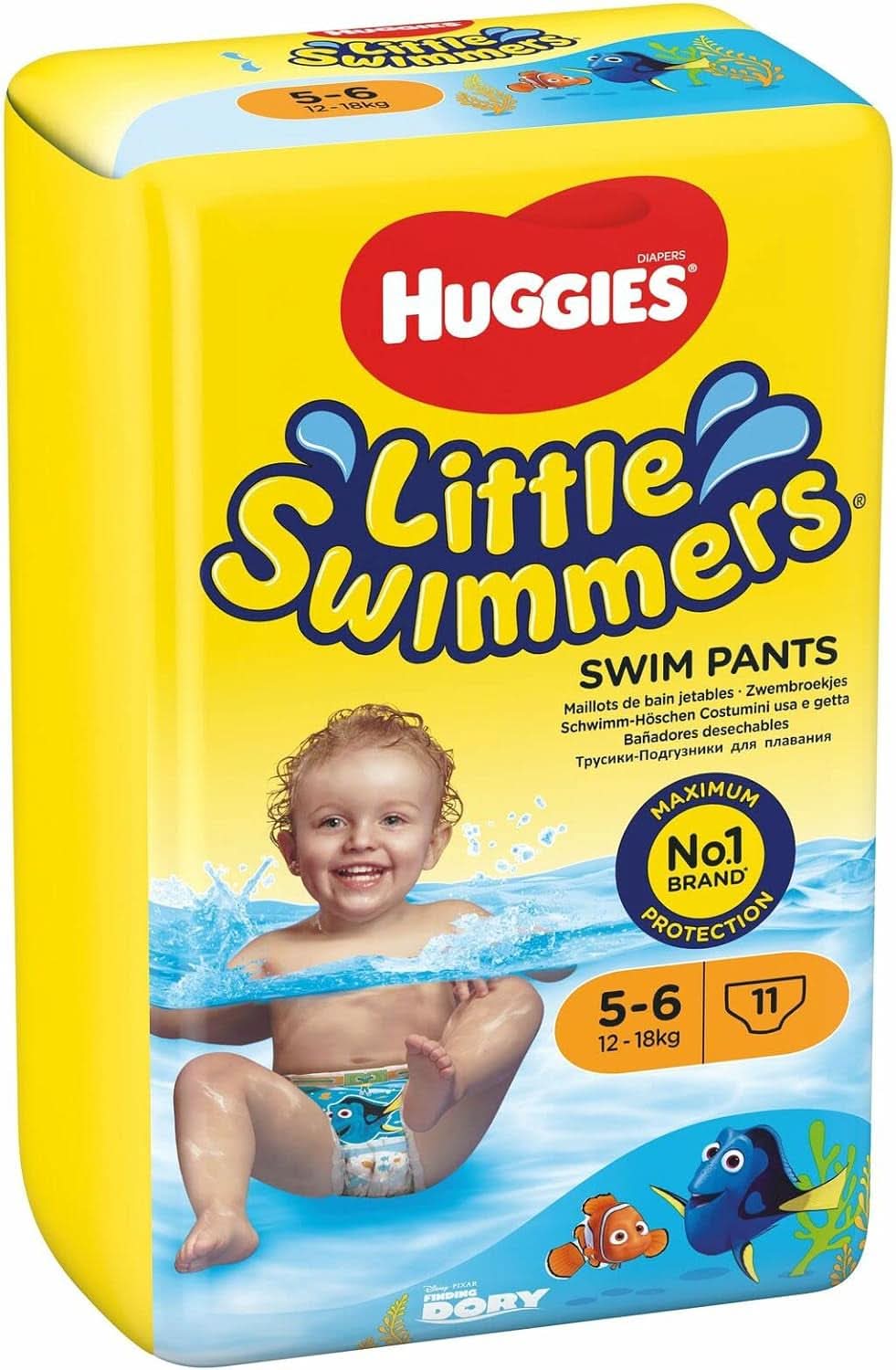 Huggies Little Swimmers Einweg-Schwimmwindeln, Größe 5 – 6 – 33 Hose Total Naty Shop 11 Stück (1Er Pack)