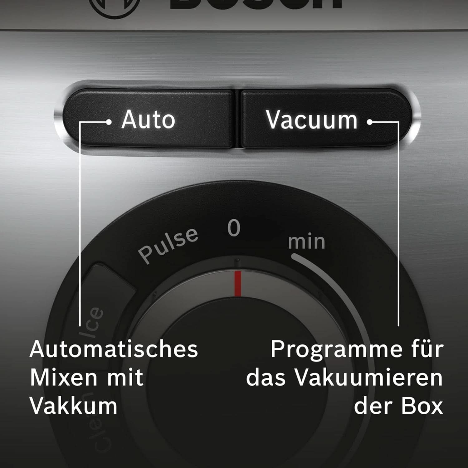 Bosch Vakuum-Standmixer Vitapower Serie 8 MMBV621M, Starke Mixleistung, Vitaminschonende Zubereitung, 4 Automatikprogramme, Vakuum-Togo Flasche, 37,000 U/Min, 1000 W, Silber Mama si Copilul Naty Shop