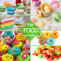 Colorant alimentar 24 de culori - Coloranți alimentari lichizi pentru coacerea prăjiturilor, fursecurilor, macaroanelor, decorare și gătit - Colorant alimentar vibrant pentru aerografare, fondant - 6 ml fiecare