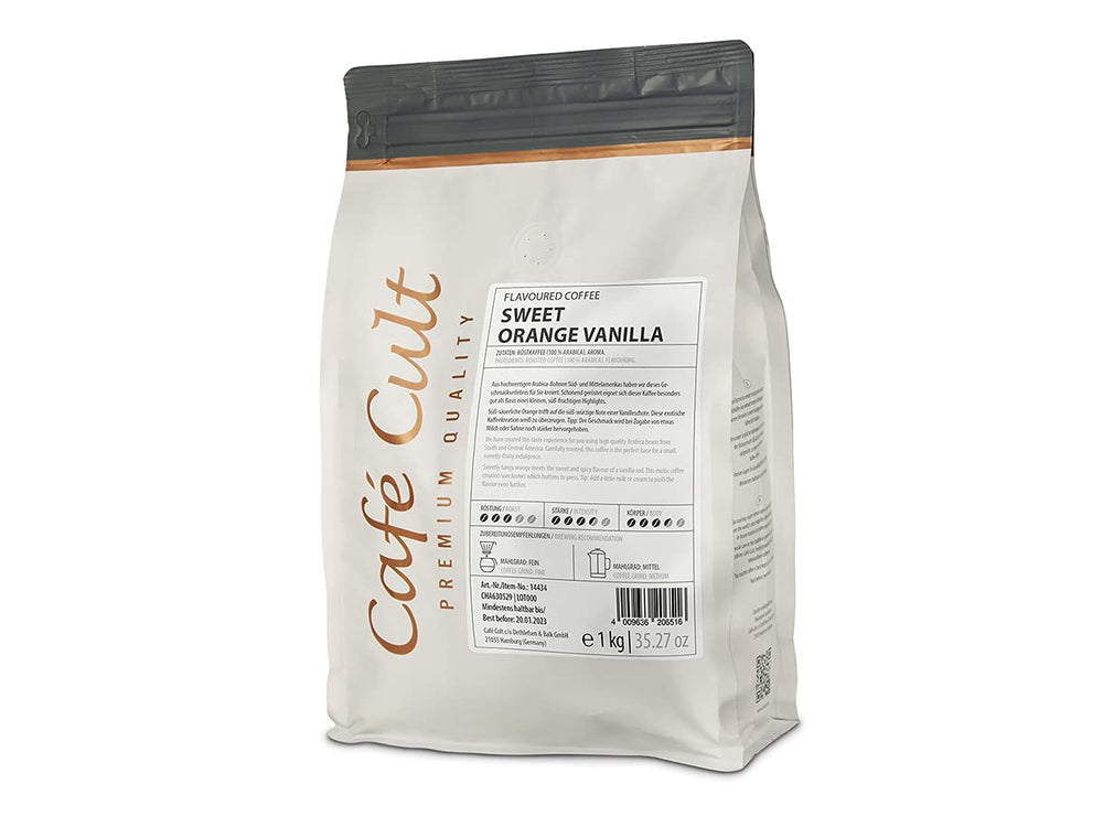 Cafe Cult Coffee - Portocală Dulce Vanilie - Aromă de Boab Întreg - 1KG