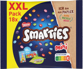 Nestlé SMARTIES Mini XXL-poser, farvede linser med chokolade, ideel til at dele og nyde med familie og venner, naturlige farver, genanvendelig emballage, 1 pakke (1 x 259 g)