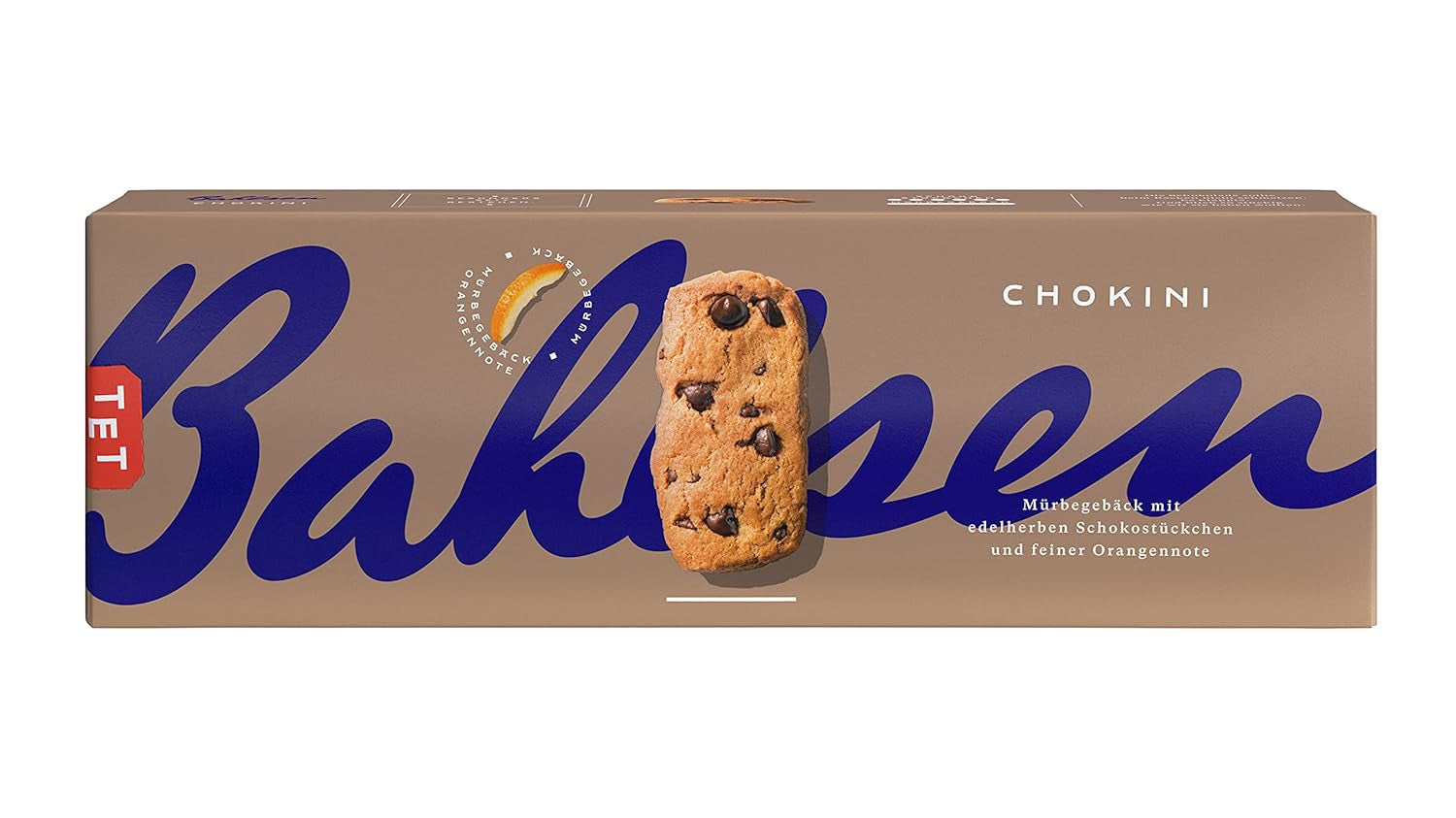 Bahlsen Chokini - Pachet de 2 - Aluat fraged cu bucăți de ciocolată și aromă de portocale (1 x 150 g)