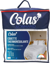 COLAS NORMAND Termoregulerende quilt, Cool In, Tempereret, 140 X 200 Cm, Sved, Optimal ventilation, 100% percale, Fresh Feel, Fransk, 53130255, White Naty Shop Dyner og dyner Hvid 140X200 Cm