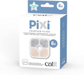 Catit 43722 Pixi Ersatzfilter, Trinkbrunnenfilter til Catit Pixi Trinbrunnen, 6er Pack, Weiß