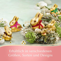 GULD BUNNY Golden Chocolate Glamour Edition | 100 g GULD KANIN | Påskehare Premium mælkechokolade | Påskechokolade | Gave af chokolade | Chokoladekanin | Påskeharen