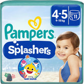 Pampers Splashers Baby Shark Limited Edition engangsbadebleer 4-5, 11, 9 kg-15 kg, for sikker beskyttelse i vandet