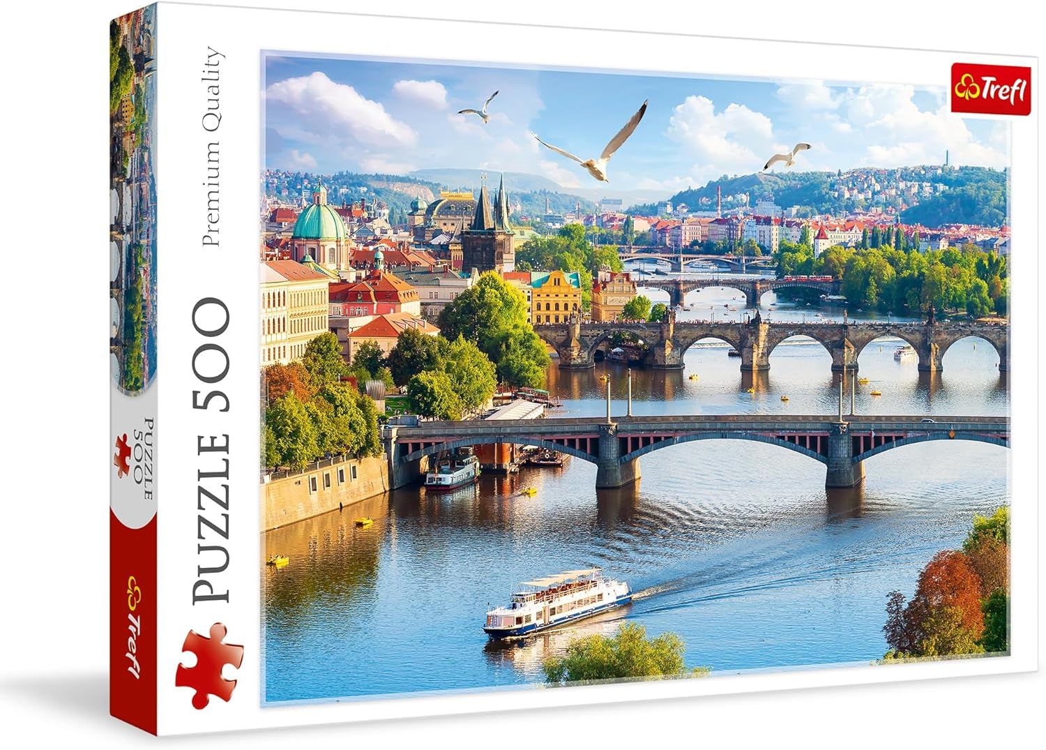 Trefl, Puzzle, Praga, Republica Cehă, 500 piese, Calitate premium, Pentru adulți și copii cu vârsta de peste 10 ani Puzzle Naty Shop Multicolor